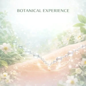 ภาพประกอบแนวคิด botanical experience แสดงสารสกัดจากพืชและความอ่อนโยนต่อผิว เพื่อสื่อประสบการณ์การดูแลผิวตามแนวคิด clean beauty