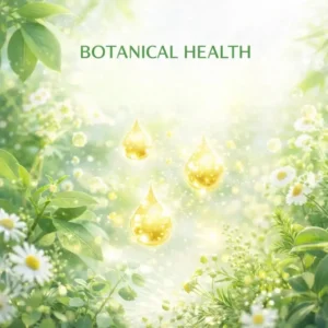 ภาพประกอบแนวคิด botanical health แสดงพืชและสารสกัดจากธรรมชาติ สื่อถึงการดูแลผิวตามแนวคิด clean beauty